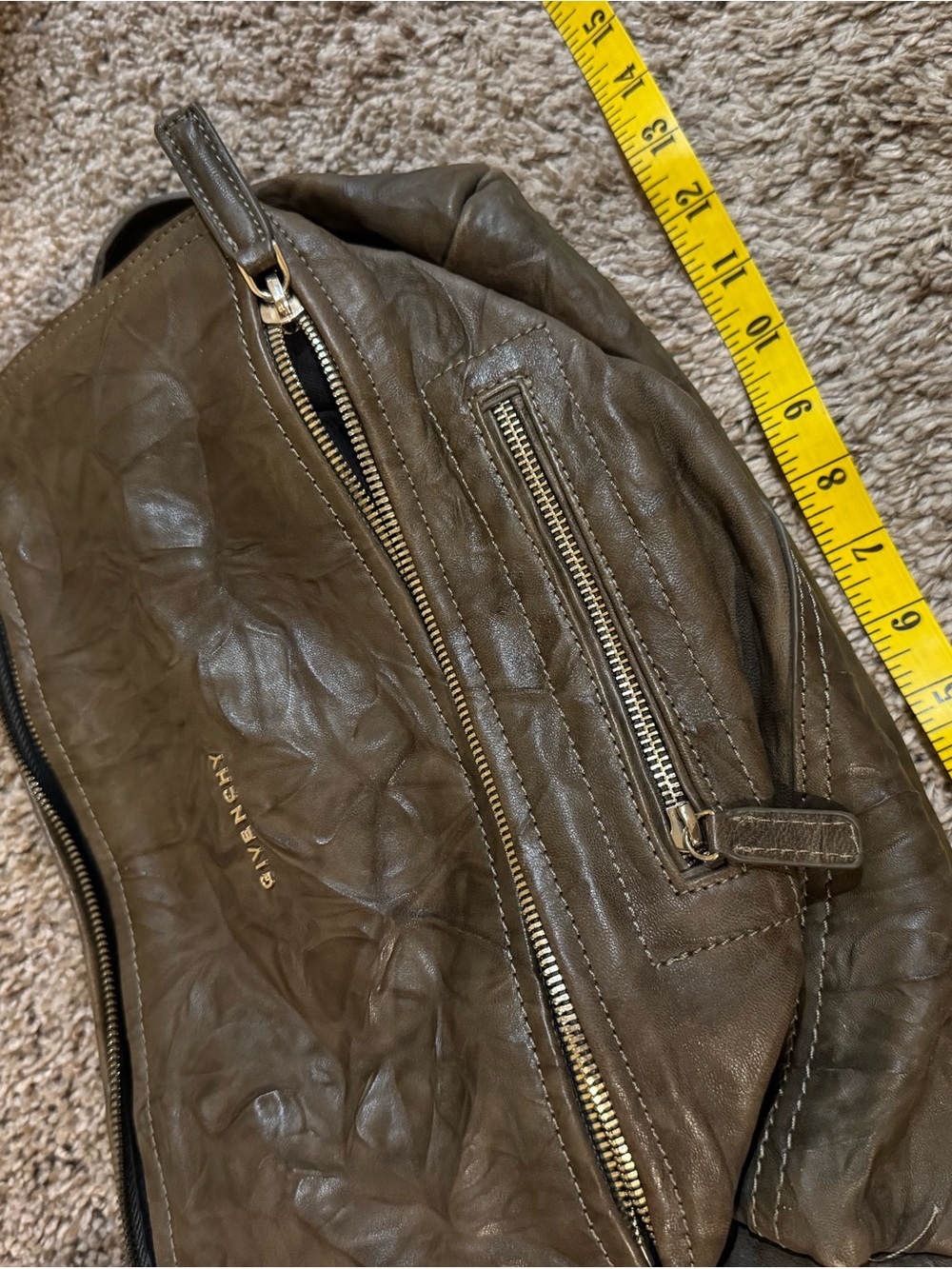 Givenchy Distressed Leather Pandora Bag with Gold Hardware - Picture 9 of 10